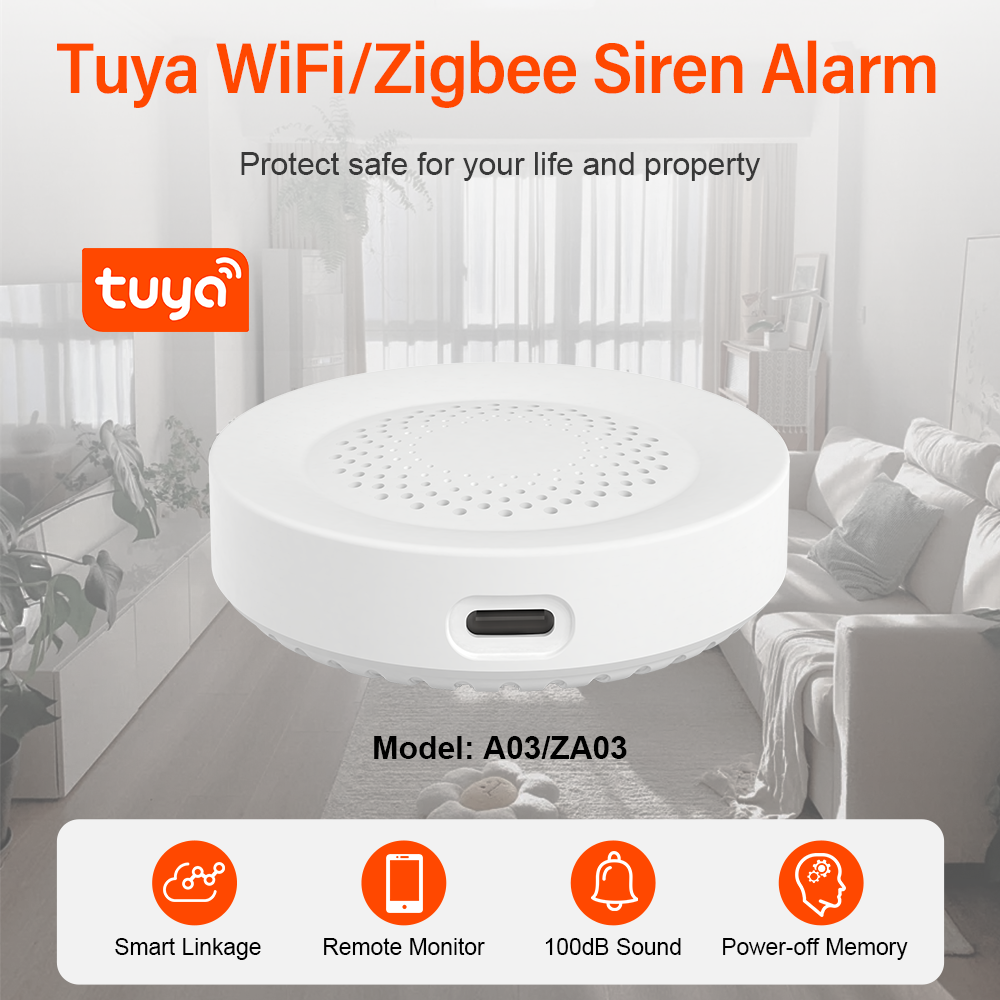Tuya Zigbee WiFi Siren Alarm F - Smart Home Yandex reseña y precio